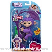 WowWee Fingerlings Baby Monkey Mia Purple Includes Bonus Stand B074RSYT68